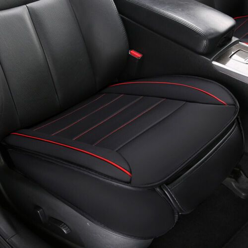 Car Front Seat Cover Black Leather Pad Mat Chair Cushion Interior Accessories